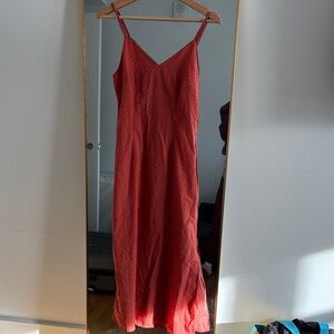 Nasty Gal Coral and Black Spotted Dress